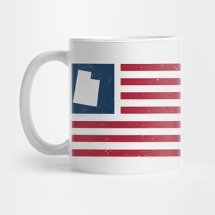 Vintage Utah USA Flag // Retro American Flag Stars and Stripes Mug